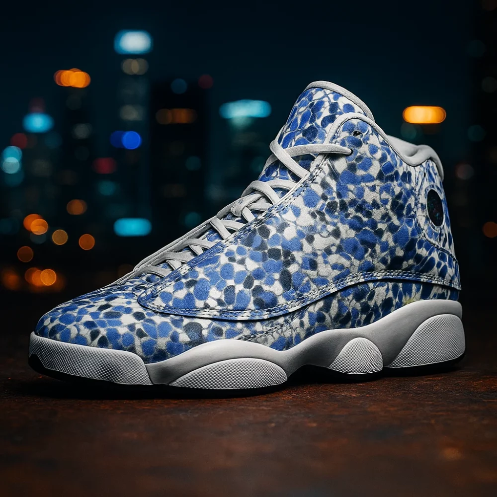 Electric Mirage Retro Sneakers – Surreal Energy in Motion