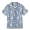 Scabiosa Blue Bloom Floral Aloha Shirt