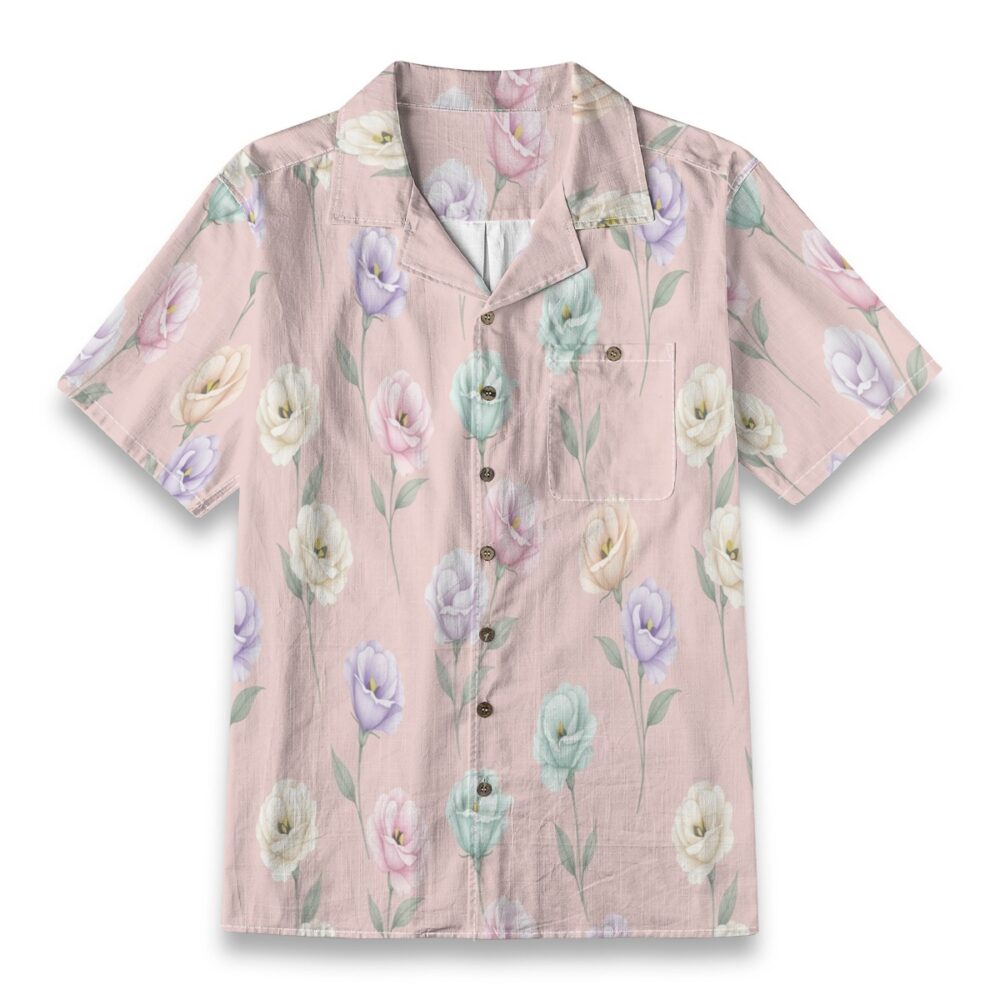Lisianthus Soft Pastel Floral Island Shirt