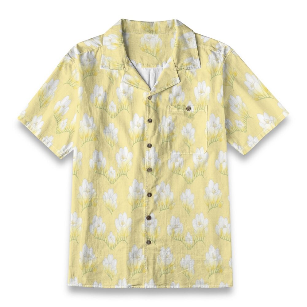 Freesia Fresh Garden Floral Summer Shirt
